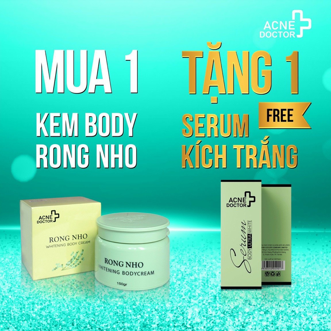 Kem dưỡng da Body Ance Doctor – Rong Nho Whitening Body Cream (150g)
