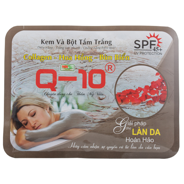 Kem và bột tắm trắng Collagen - Hoa Hồng - Bùn Biển Q-10