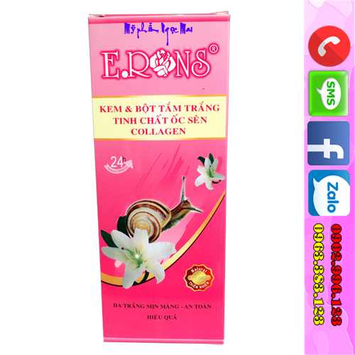 Kem và bột tắm trắng tinh chất Ốc Sên  Collagen ERONS (150g)