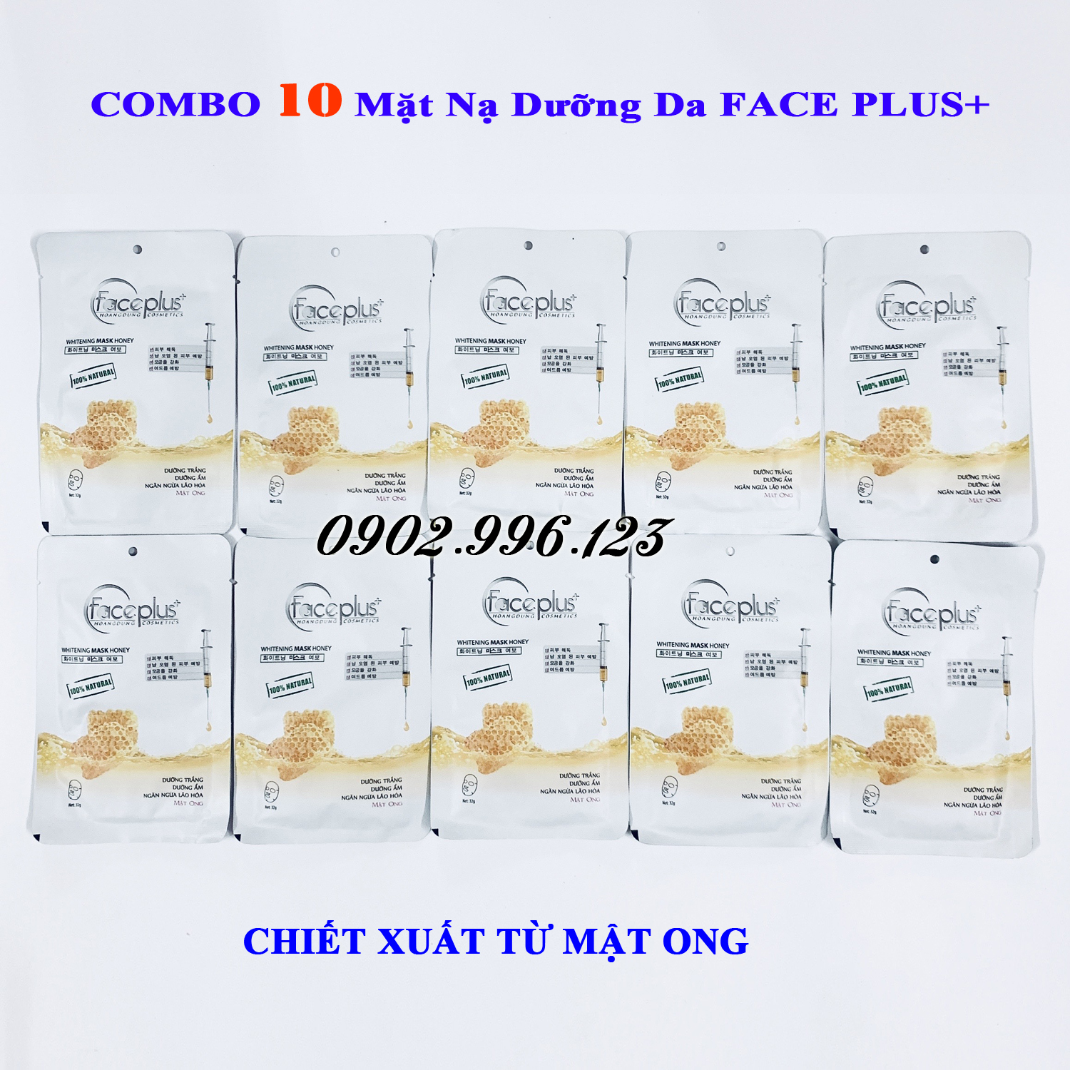 Combo 10 Mặt nạ chiết xuất từ quả Mật Ong FACE PLUS