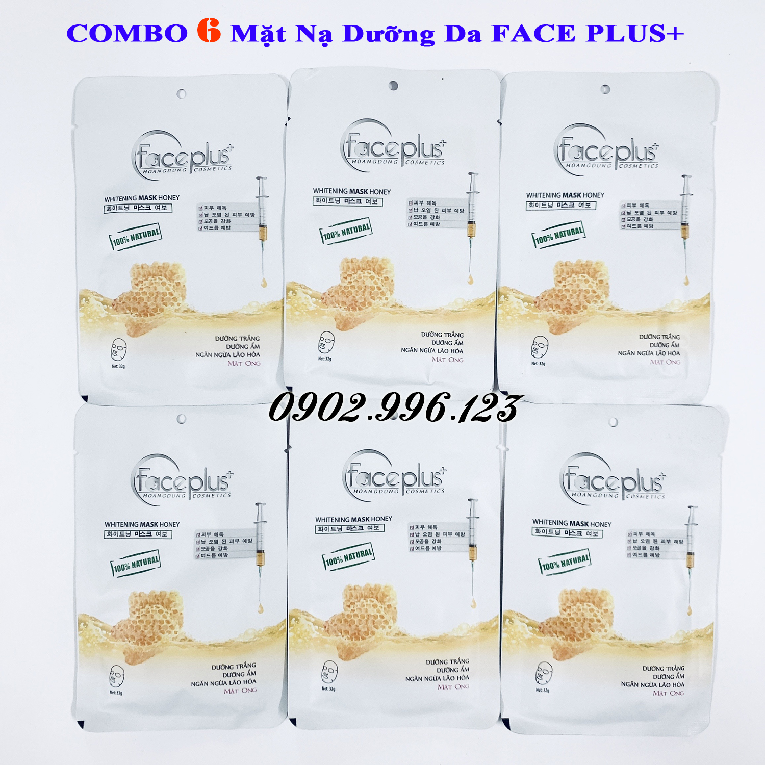 Combo 6 Mặt nạ chiết xuất từ quả Mật Ong FACE PLUS