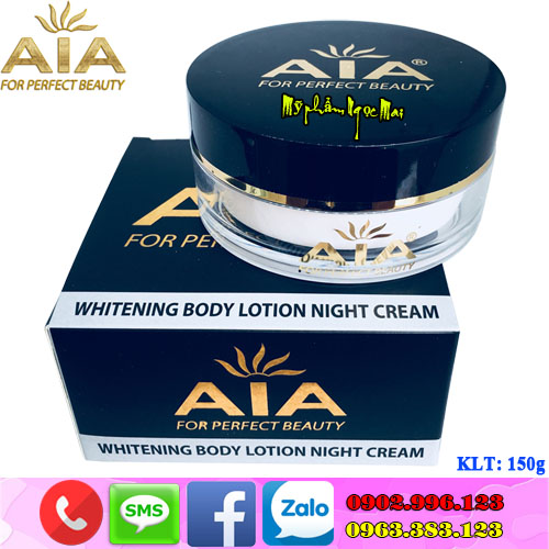Kem dưỡng siêu trắng mịn da toàn thân ban đêm cao cấp AIA Cosmetics (150g)