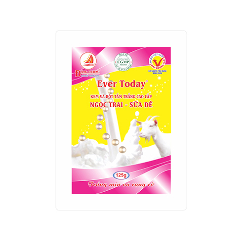 Kem và Bột tắm trắng Ngọc Trai và Sữa Dê EVER TODAY (120g)