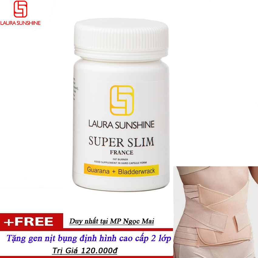 Viên uống giảm cân Laura Sunshine Super Slim - Nhật Kim Anh + Tặng gen nịt bụng